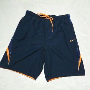 Nike orange and blue swim board shorts size medium